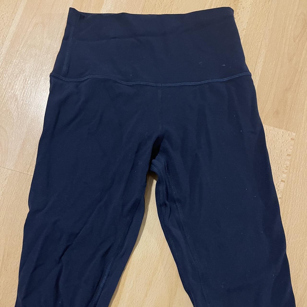 Navy Lululemon Align 25” Leggings - Size 4 - Hemmed... - Depop