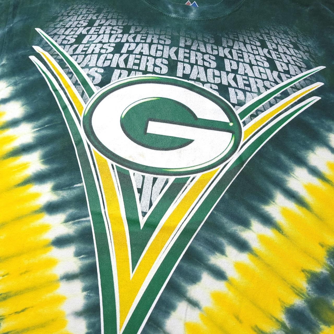 Green Bay Packers Majestic Vintage Green Tie Dye T-Shirt