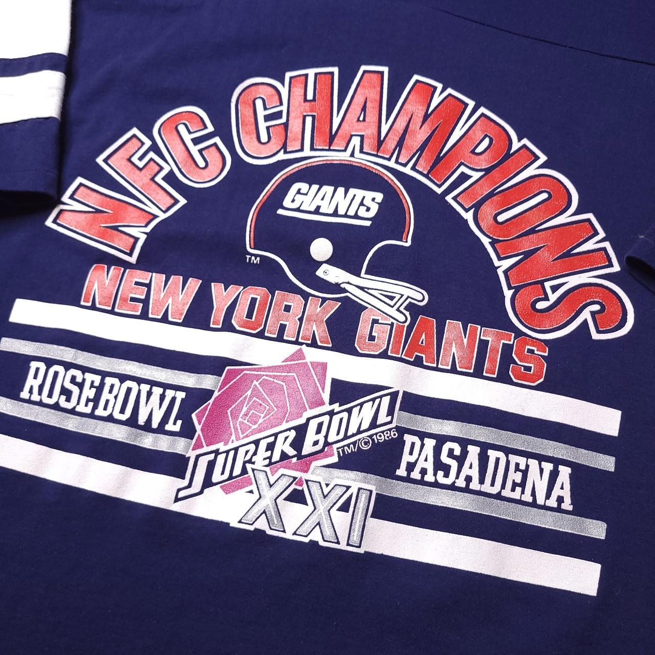 Vintage New York Giants Rose Bowl NFC Champions T-Shirt