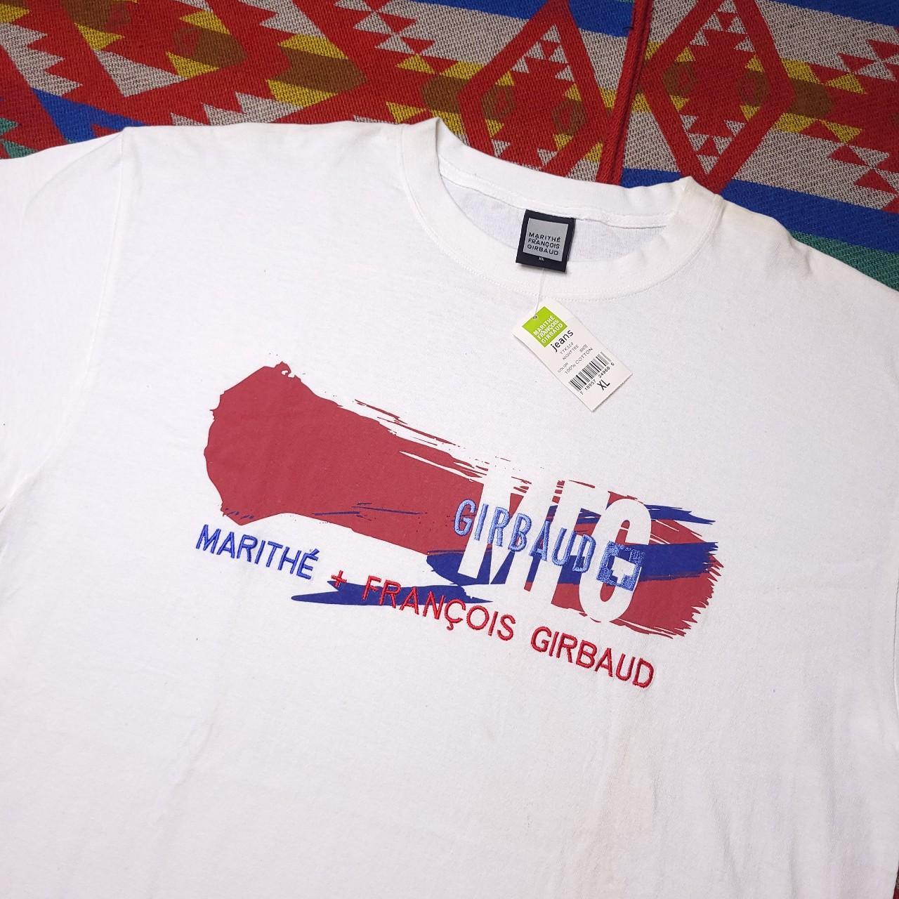 MARITHE FRANCOIS GIRBAUD 90s 再構築 shirt L Vintage Marithe Francois Girbaud T-Shirt Mens 4XL Spell Out