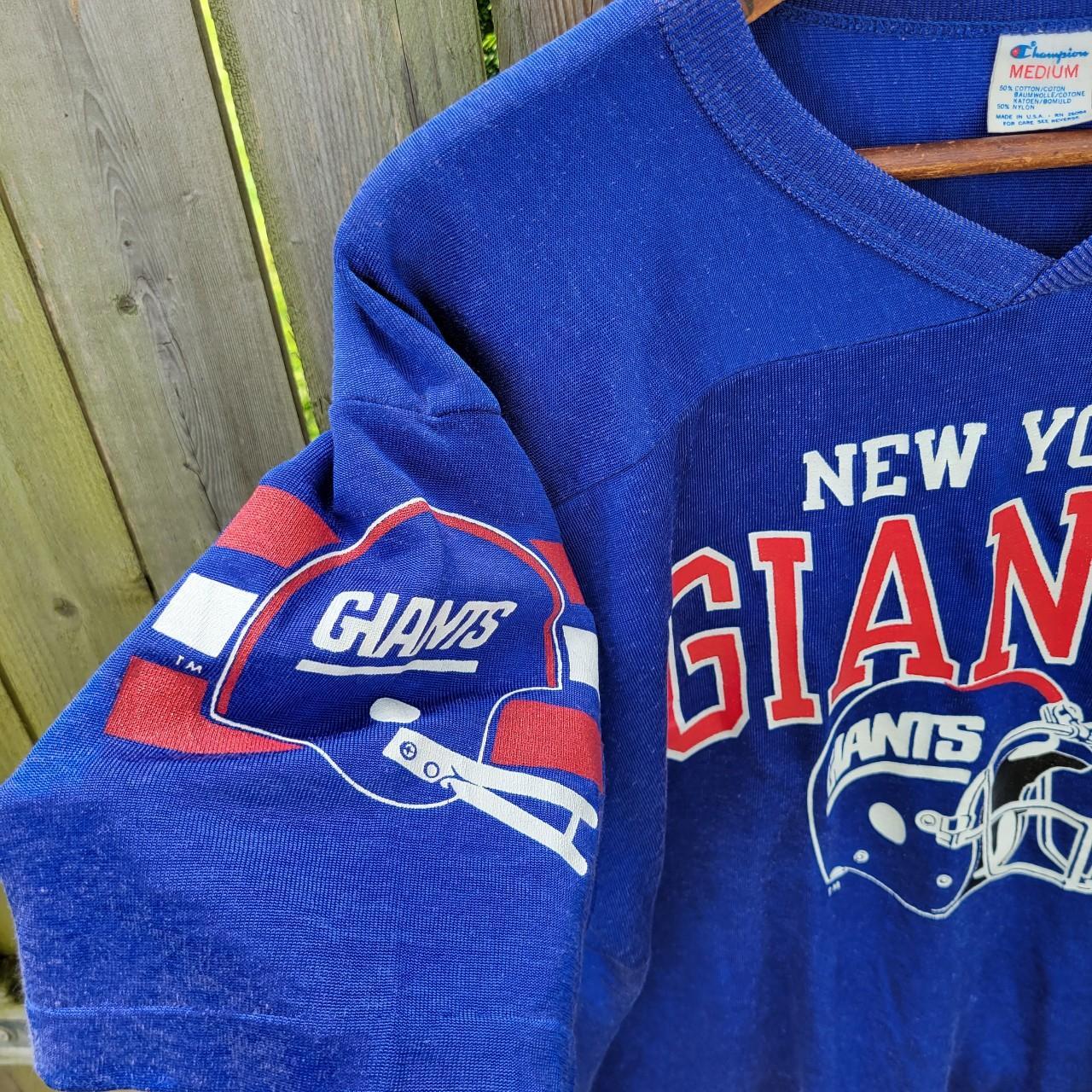 Vintage 80s NY Giants Cotton Jersey In Amazing - Depop