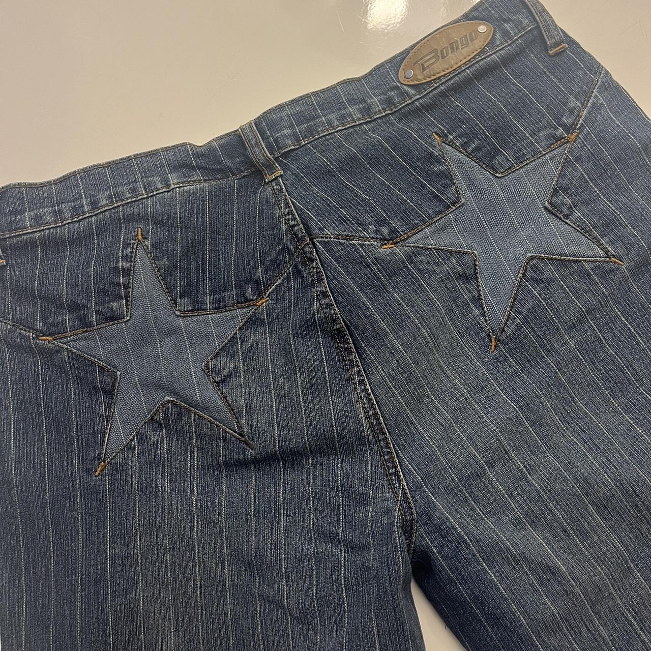 Bongo Pinstripe Flare Star Pocket Jeans! SUPER... - Depop