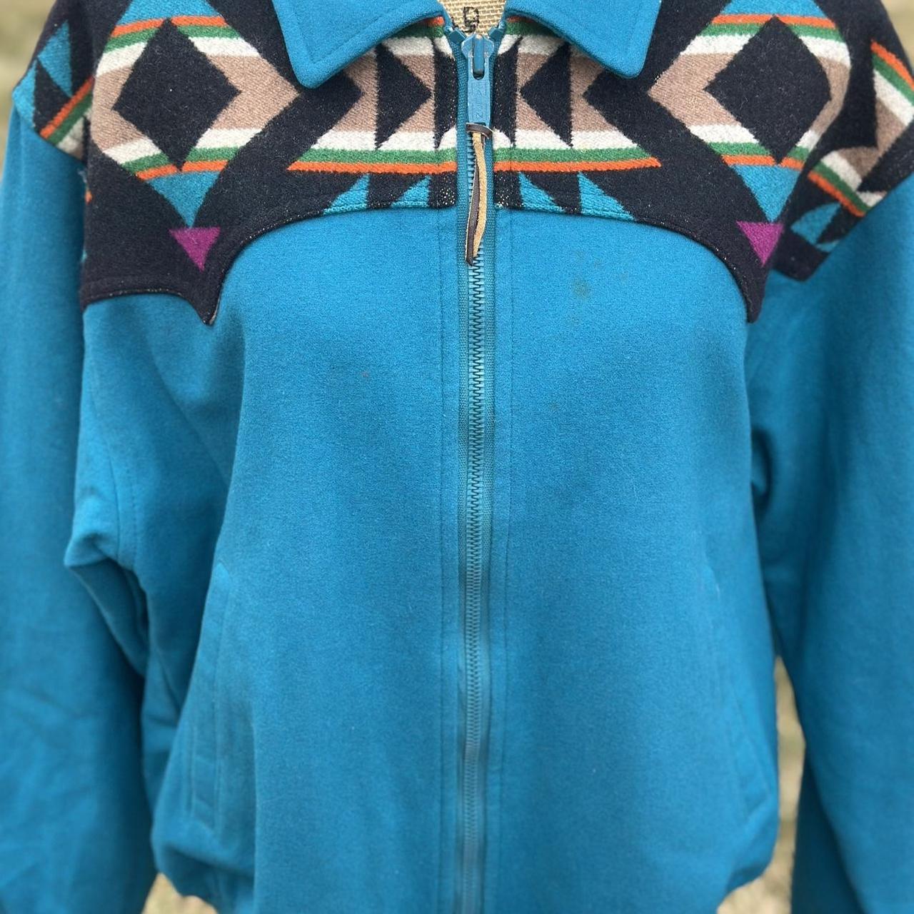 Pendleton Men's Bomber Jacket - Blue/Multi - L – … - image 4