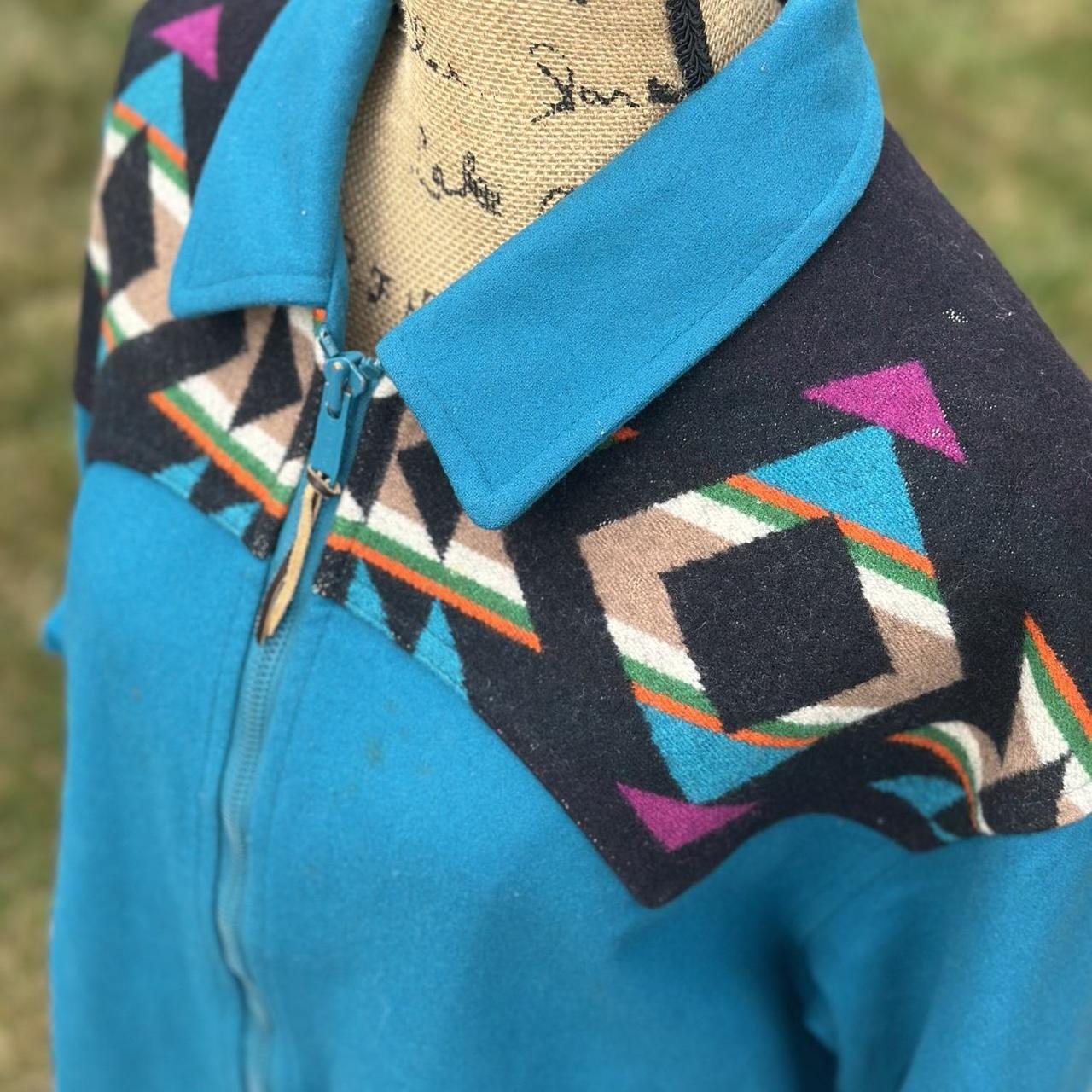 Pendleton Men's Bomber Jacket - Blue/Multi - L – … - image 2