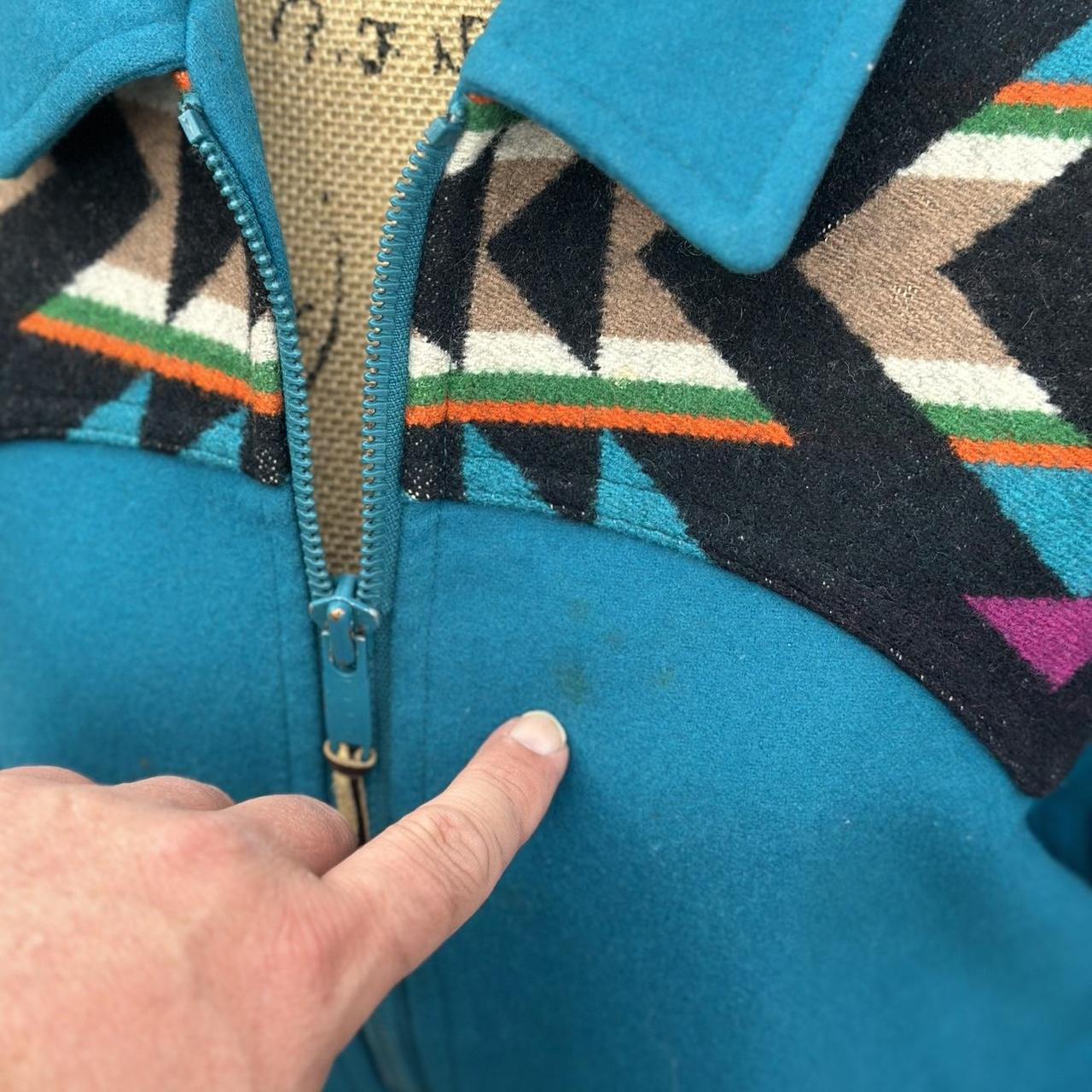 Pendleton Men's Bomber Jacket - Blue/Multi - L – … - image 8