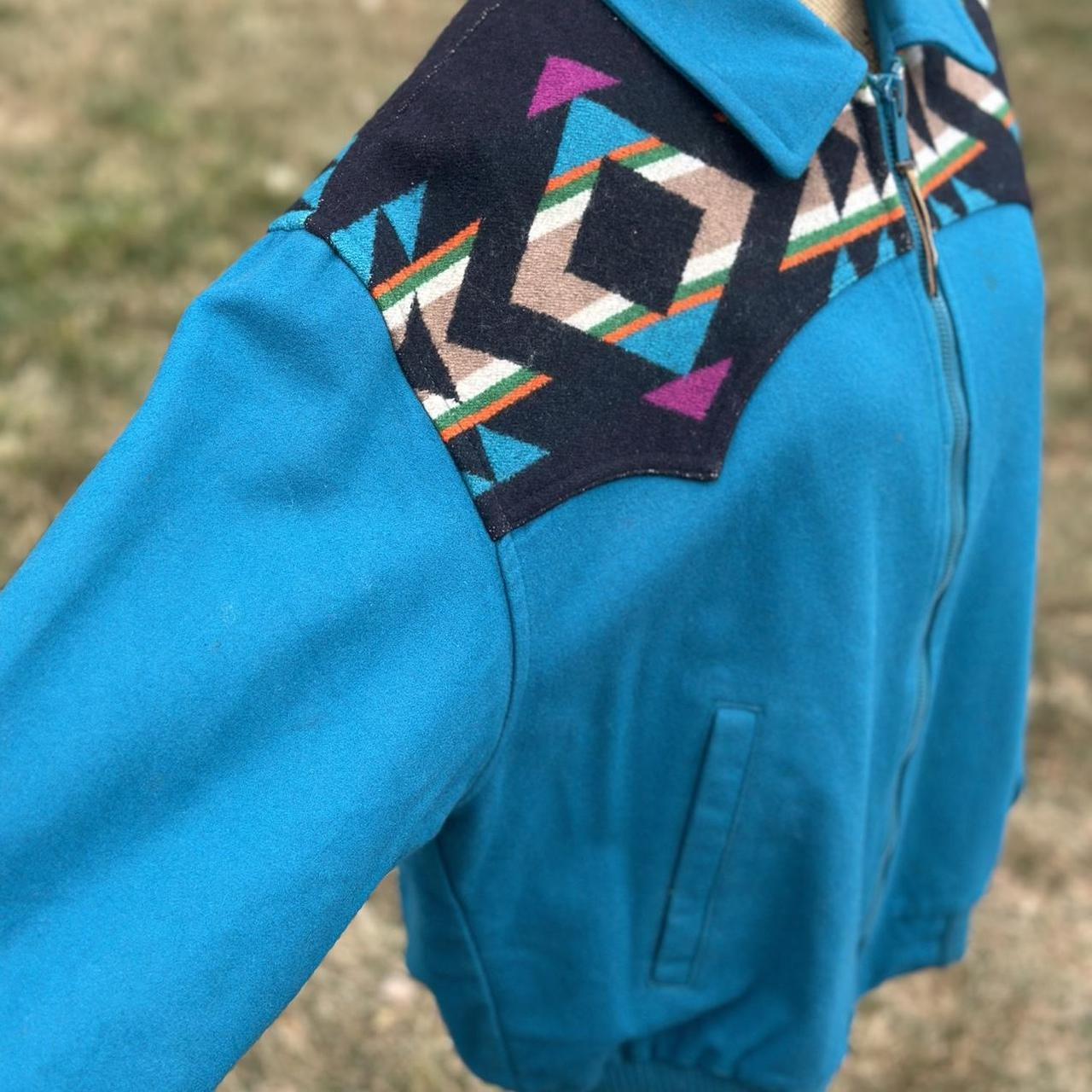 Pendleton Men's Bomber Jacket - Blue/Multi - L – … - image 6