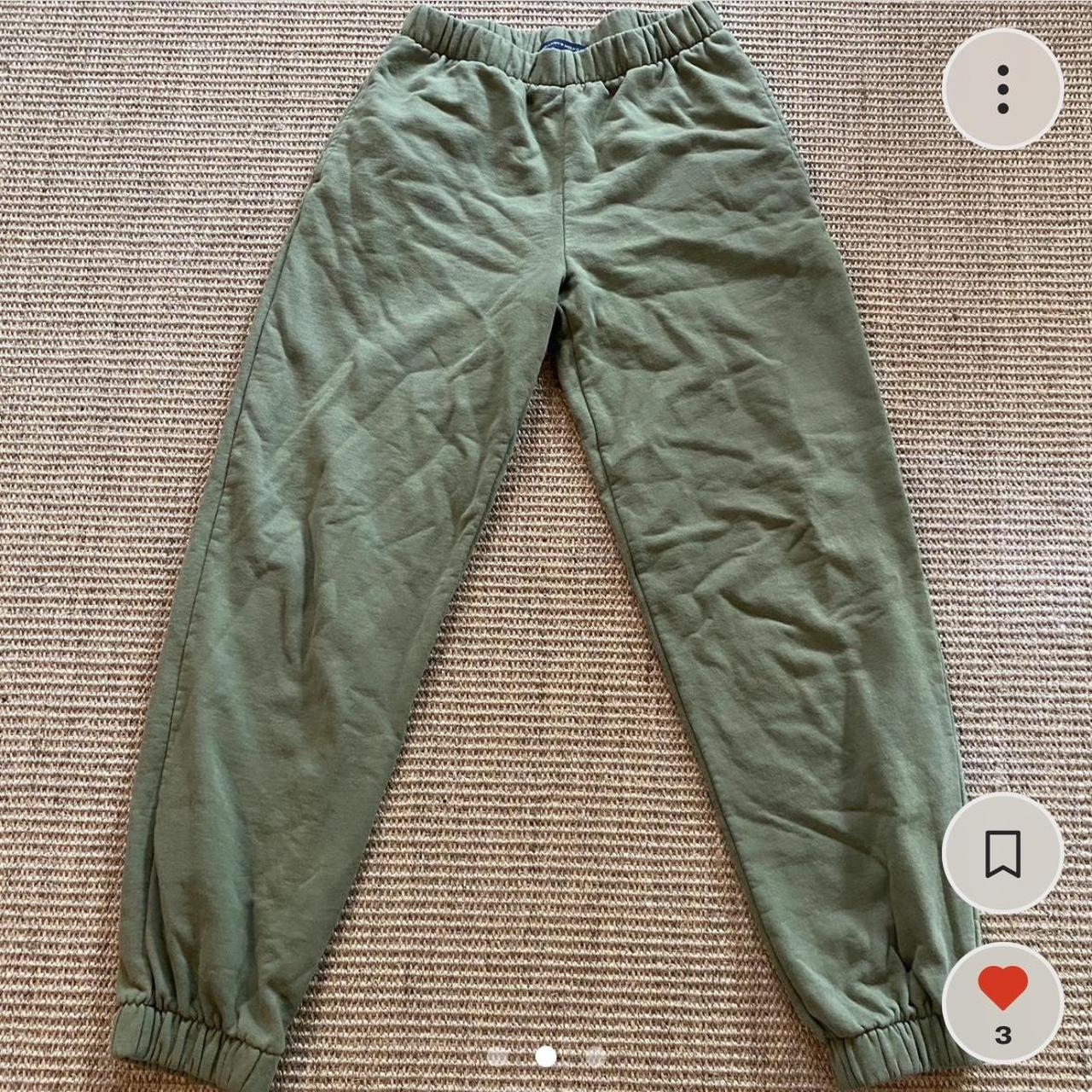 army green brandy melville sweatpants not my... Depop