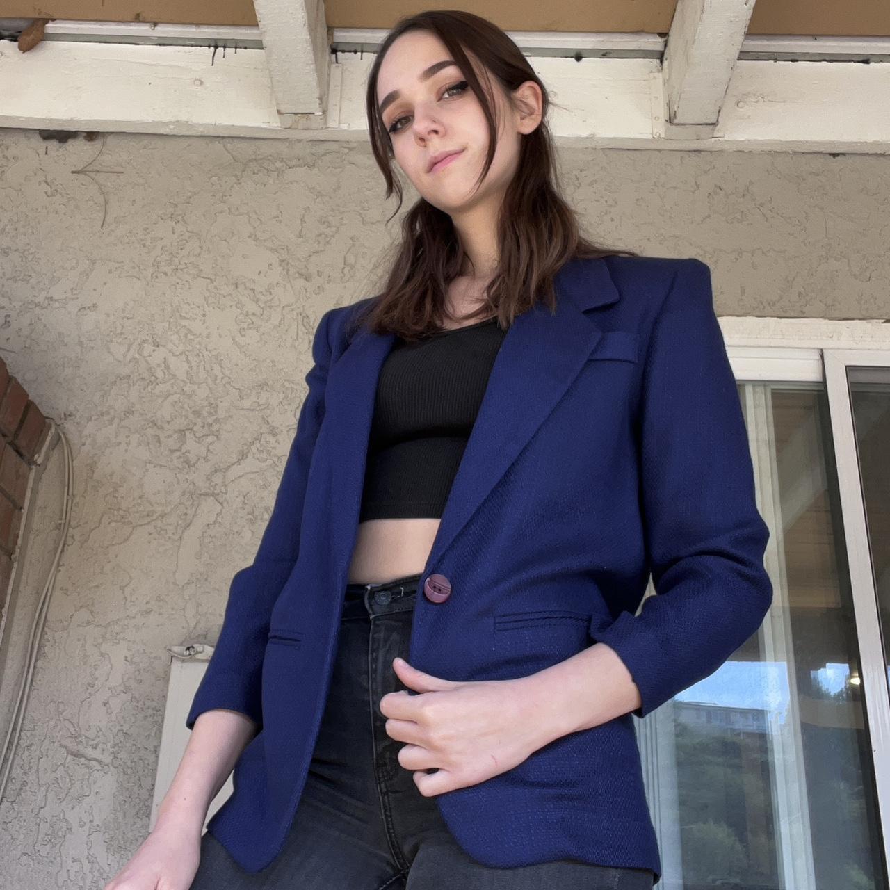 Vintage navy blue Button up in the