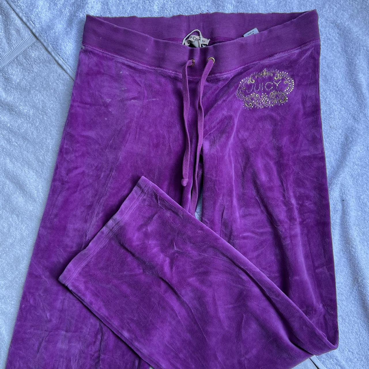 Juicy couture, purple, velvet, low-waisted, small,... - Depop