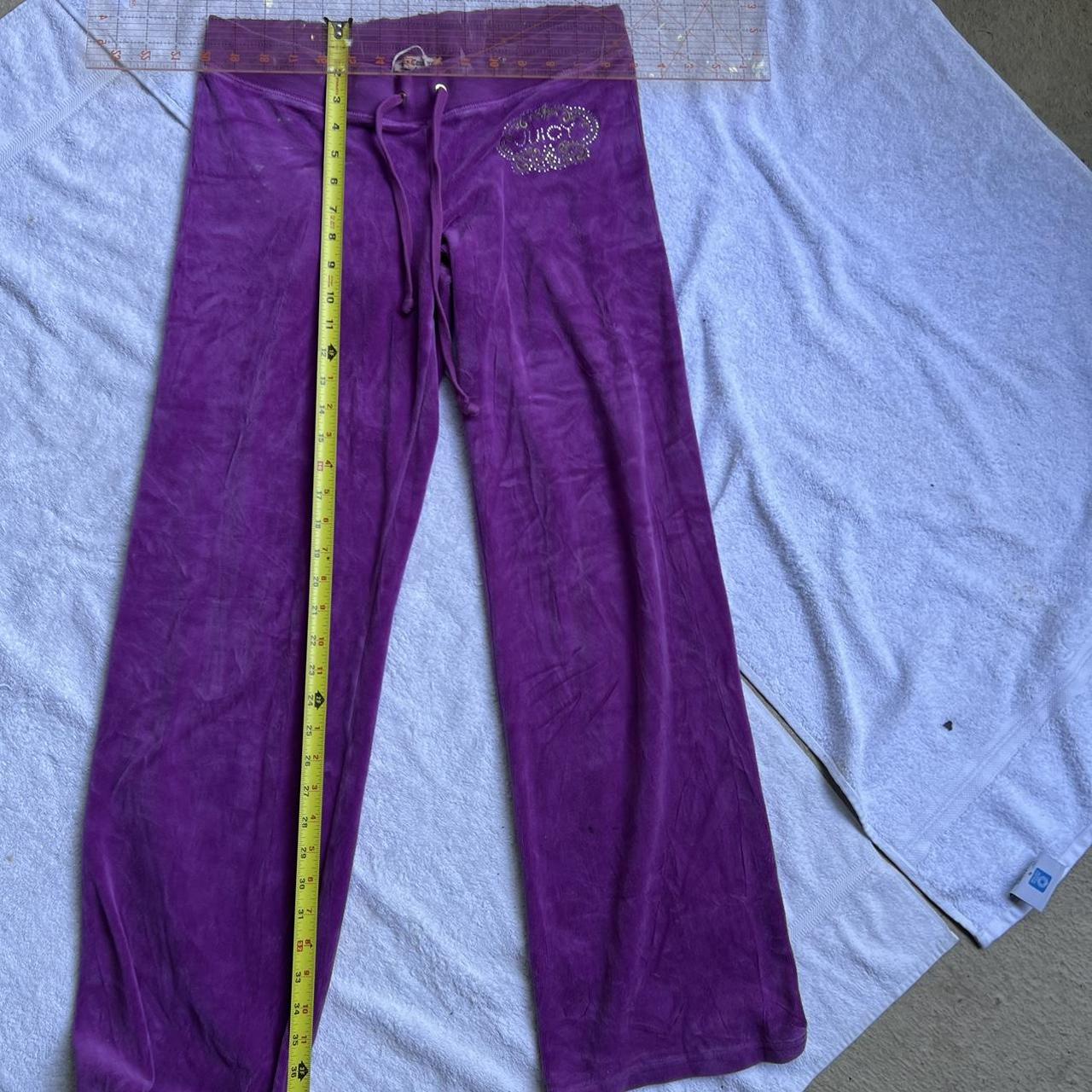 Juicy couture, purple, velvet, low-waisted, small,... - Depop