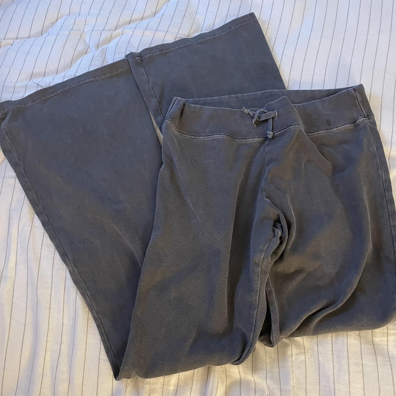 Brandy Melville dark grey yoga flared pants. Great... - Depop