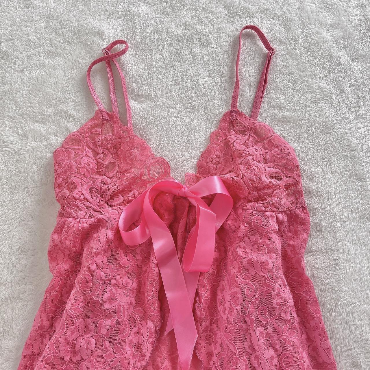 japanese deadstock brand pink lace cami ☆ ♡⋆˙ ♡... - Depop