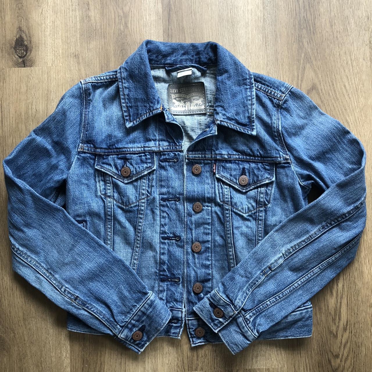 Levi Strauss Cropped Denim Jacket Blue jean jacket... - Depop