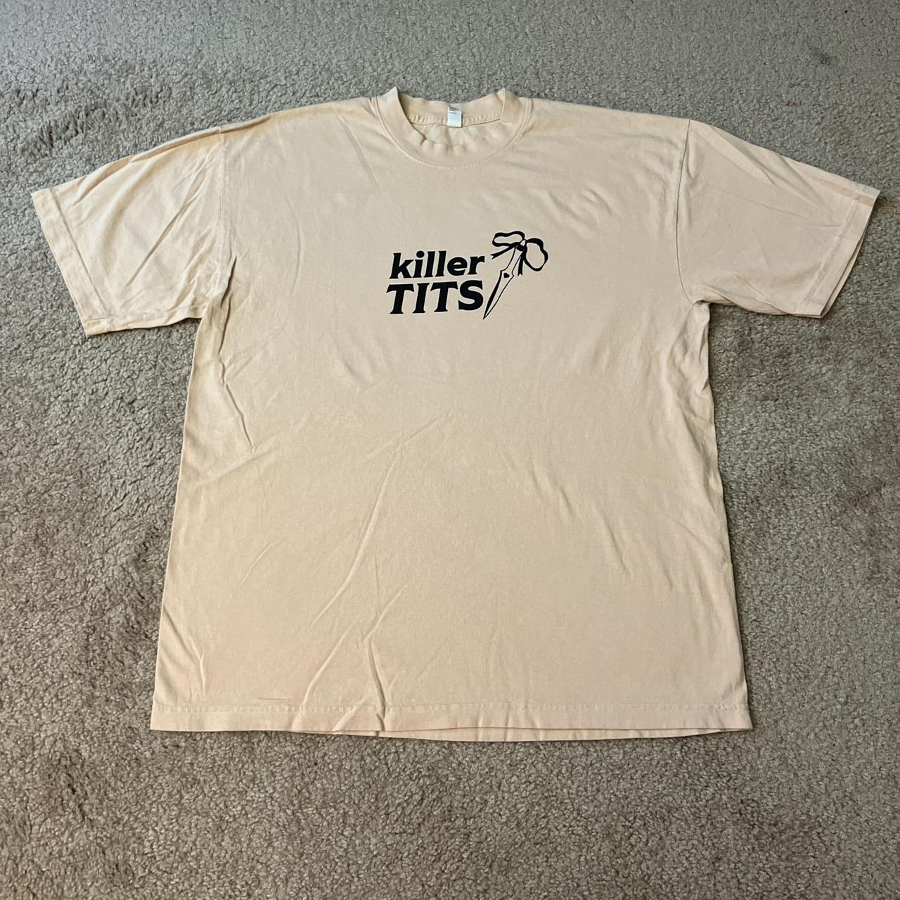 killer tits regular tee size L small hole price... - Depop