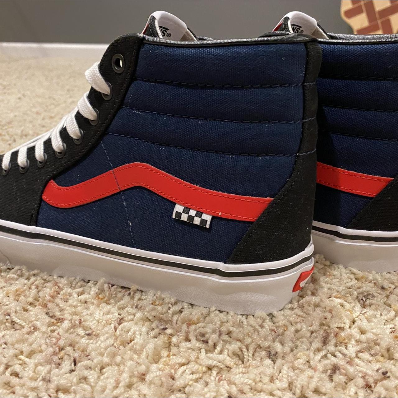 Custom vans Sk8-Hi (only sides have been customed). - Depop