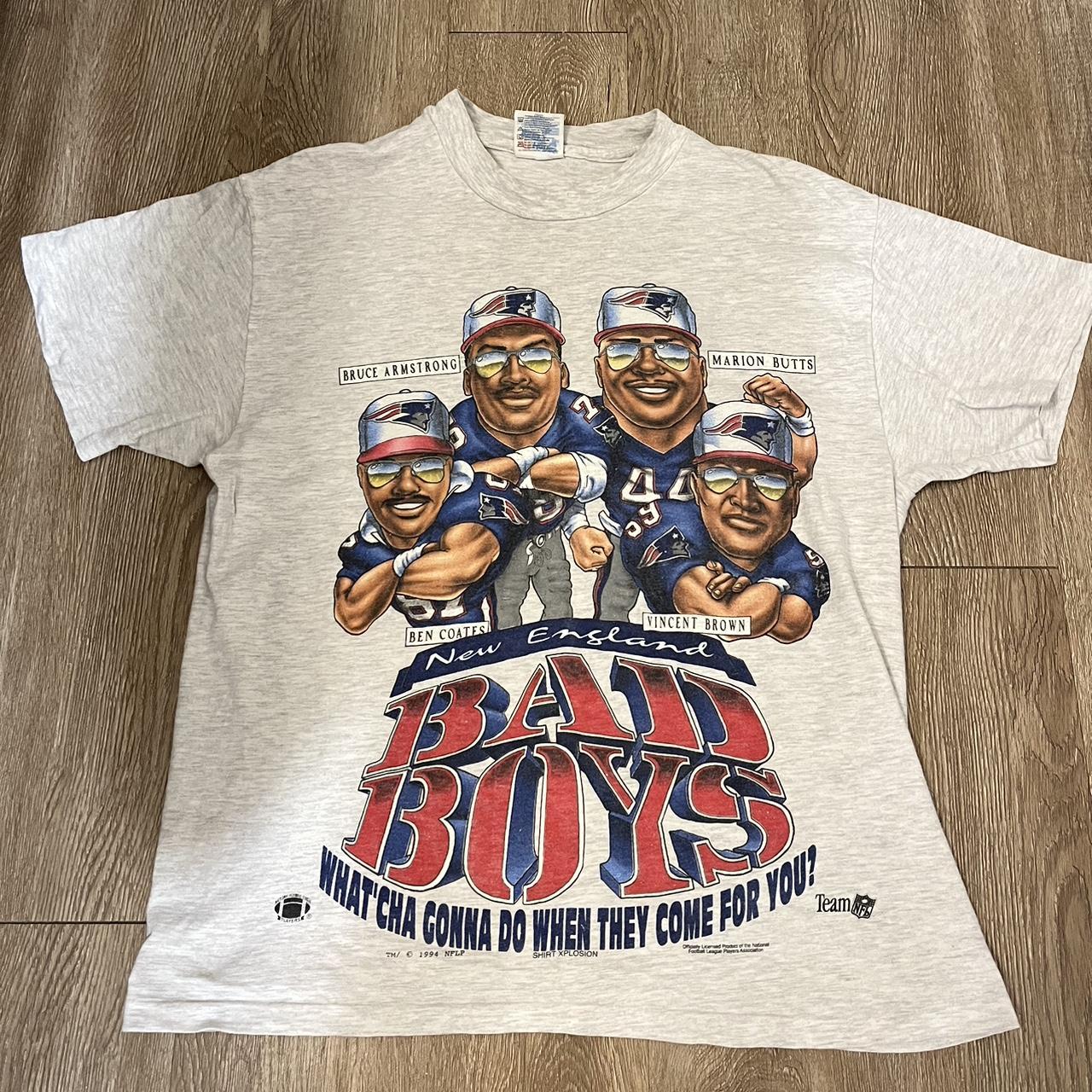 Vintage New England Patriots T Shirt Tee Hanes Made USA Size 