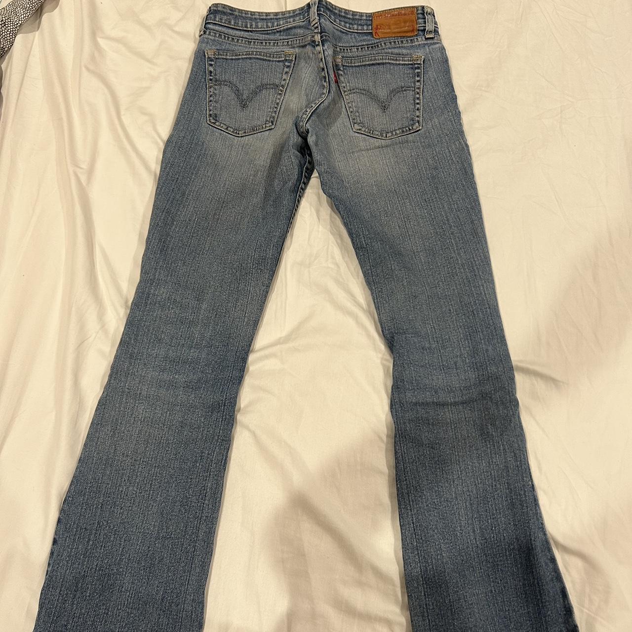 levis low rise washed denim size 28 but fits 26-27,... - Depop