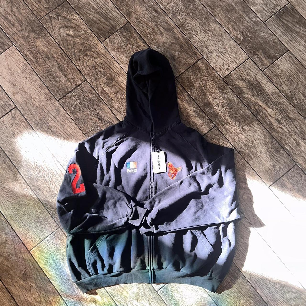 Balenciaga polo Paris hoodie size large Not firm... - Depop