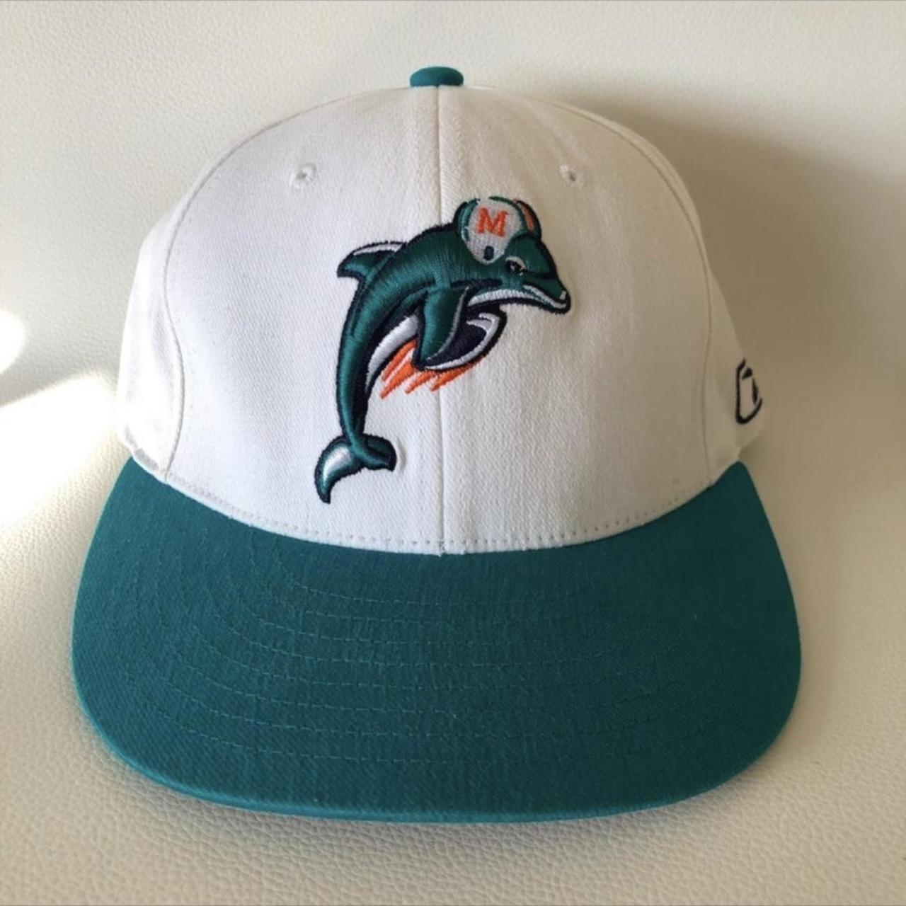 Vintage Reebok Miami Dolphins Fitted Hat Size 7 - Depop