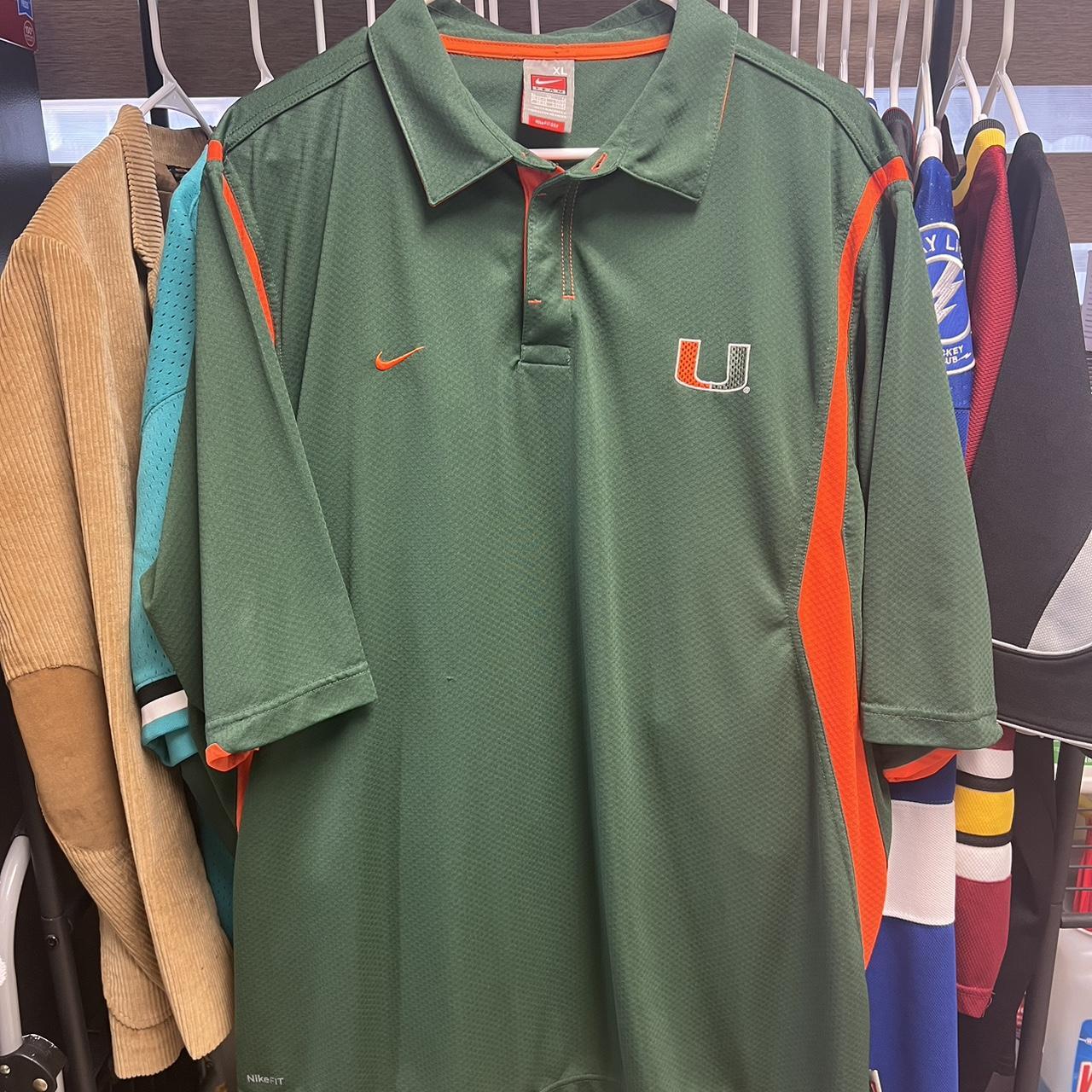 nike miami hurricanes polo