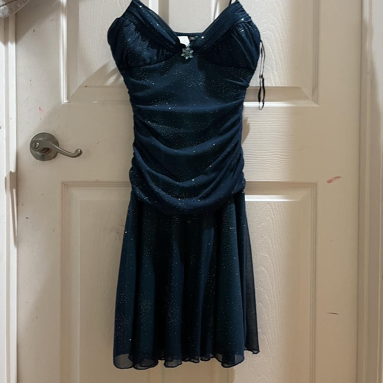 Sparkly blue dress Brand: city triangle #y2k... - Depop