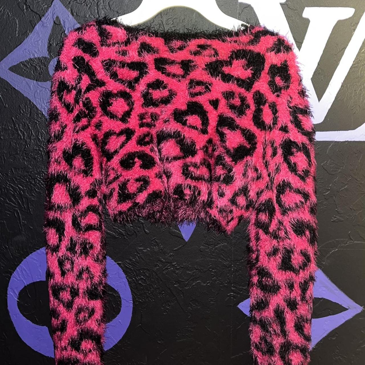 Poster Girl Women's Black and Pink Jumper Depop