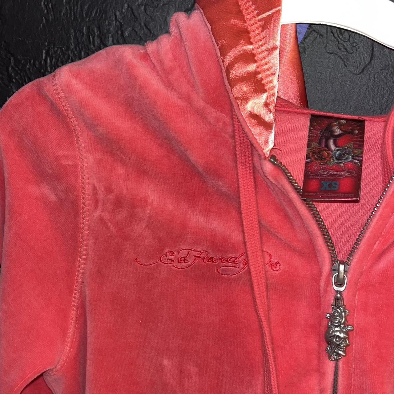 Ed Hardy Bedazzled Track Jacket Measurements: Pit... - Depop