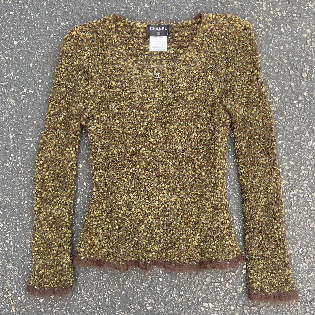 Vintage 1998 Chanel mohair blend long sleeve Depop
