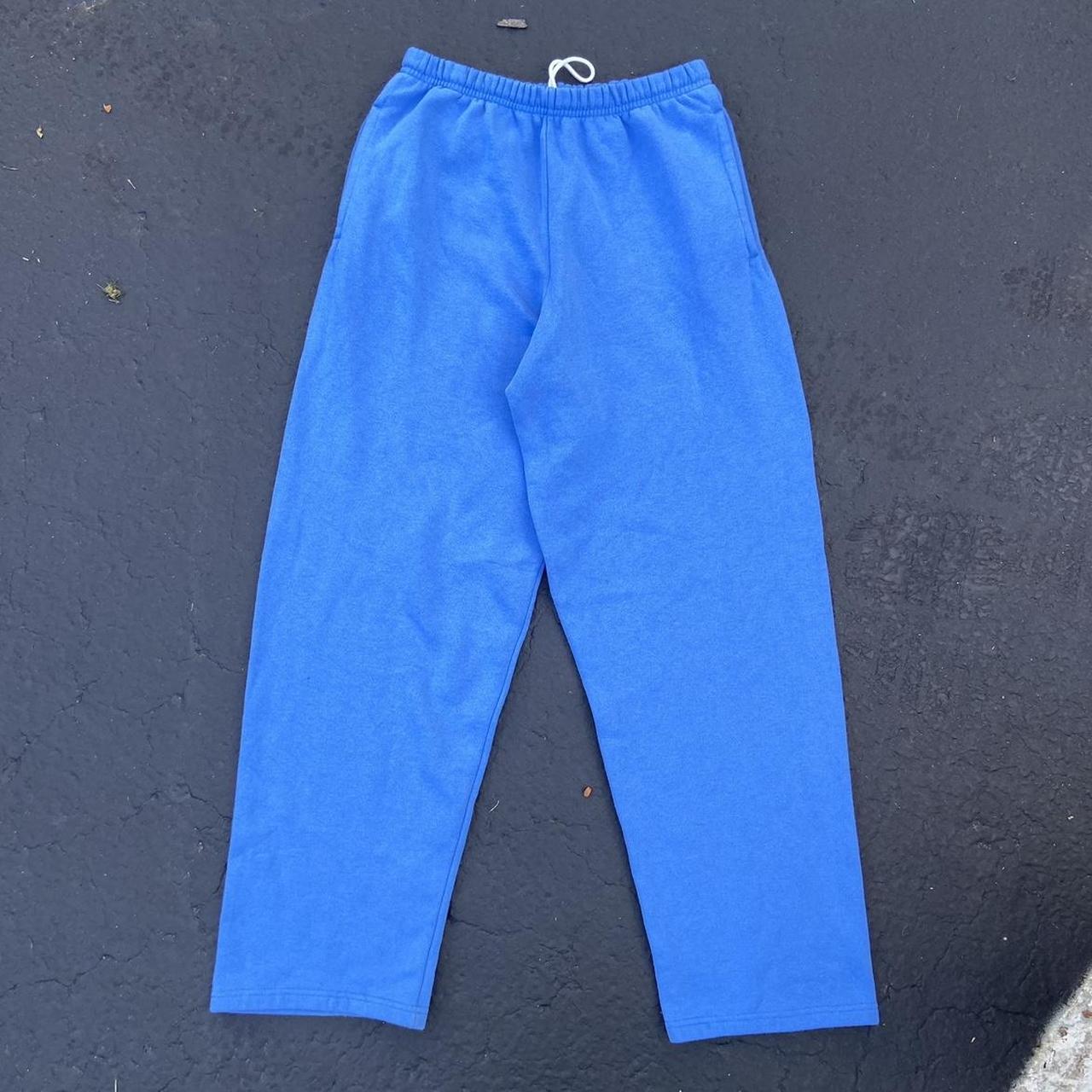 Vintage bright blue casual sweatpants Wide straight Depop