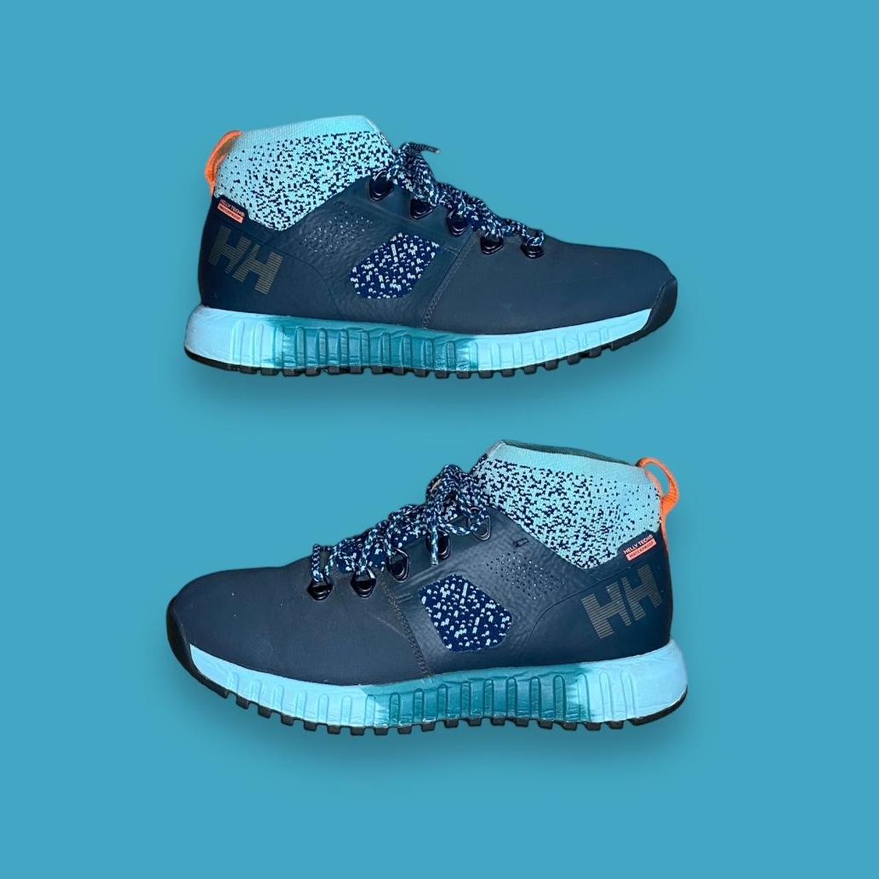 Helly Hansen Women's Blue and Black Trainers Depop