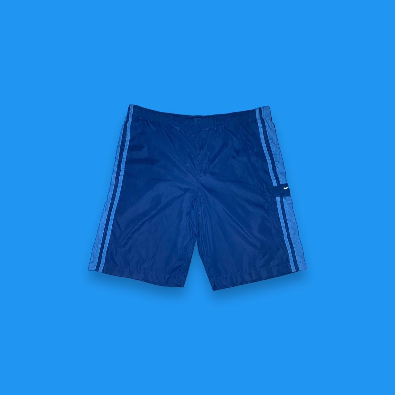 Vintage 00’s Nike Athletic Navy Blue Board Shorts... Depop