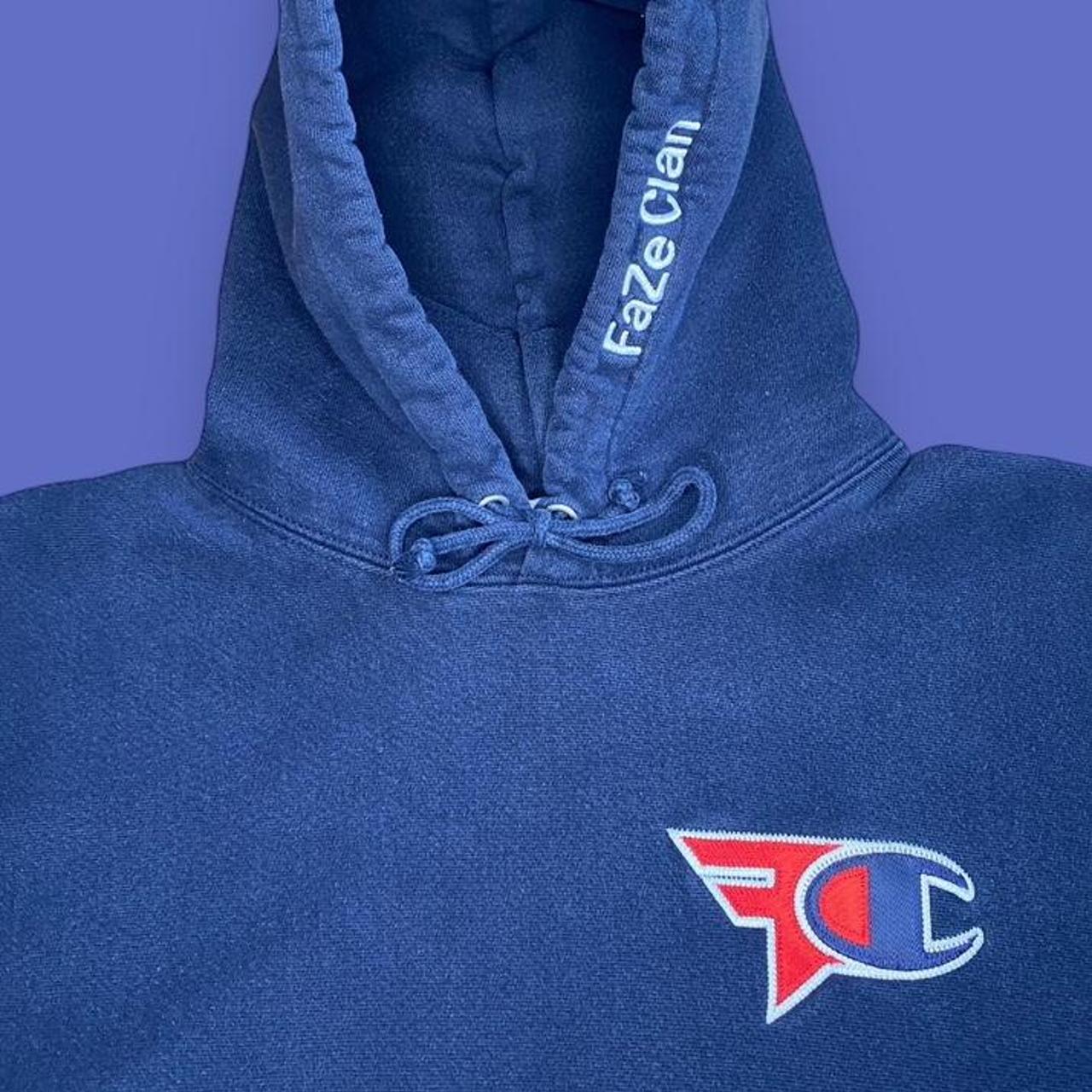 Faze clan x champion hoodie navy blue best sale