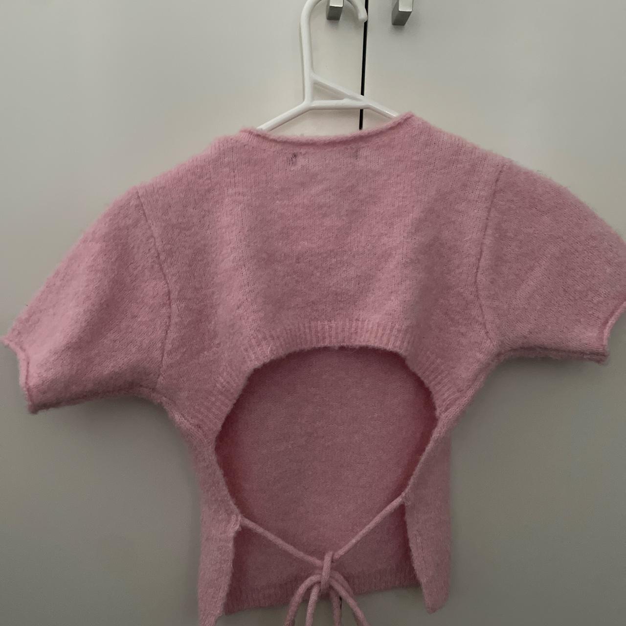 BALLETCORE FLUFFY PINK GLASSONS TOP WITH TIE BACK 💖... Depop