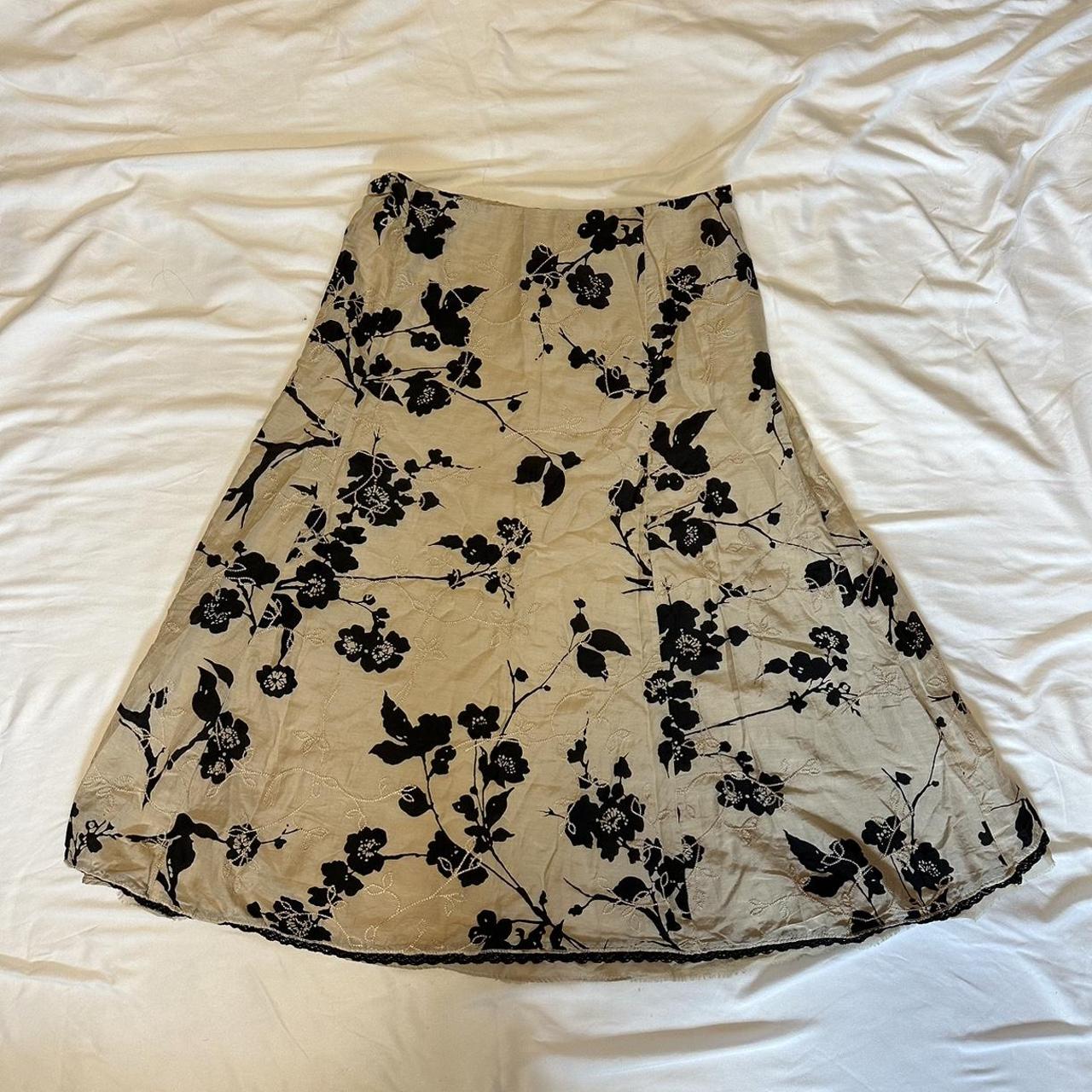 Size 6 black house white market vintage vibe midi... - Depop