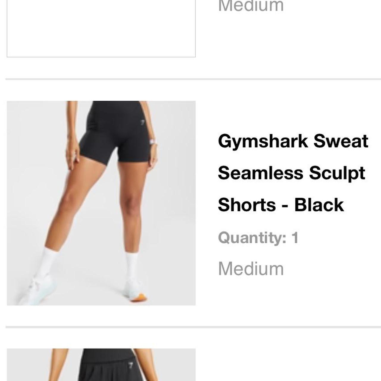 Gymshark Sweat Seamless Sculpt Shorts - Black Size - Depop