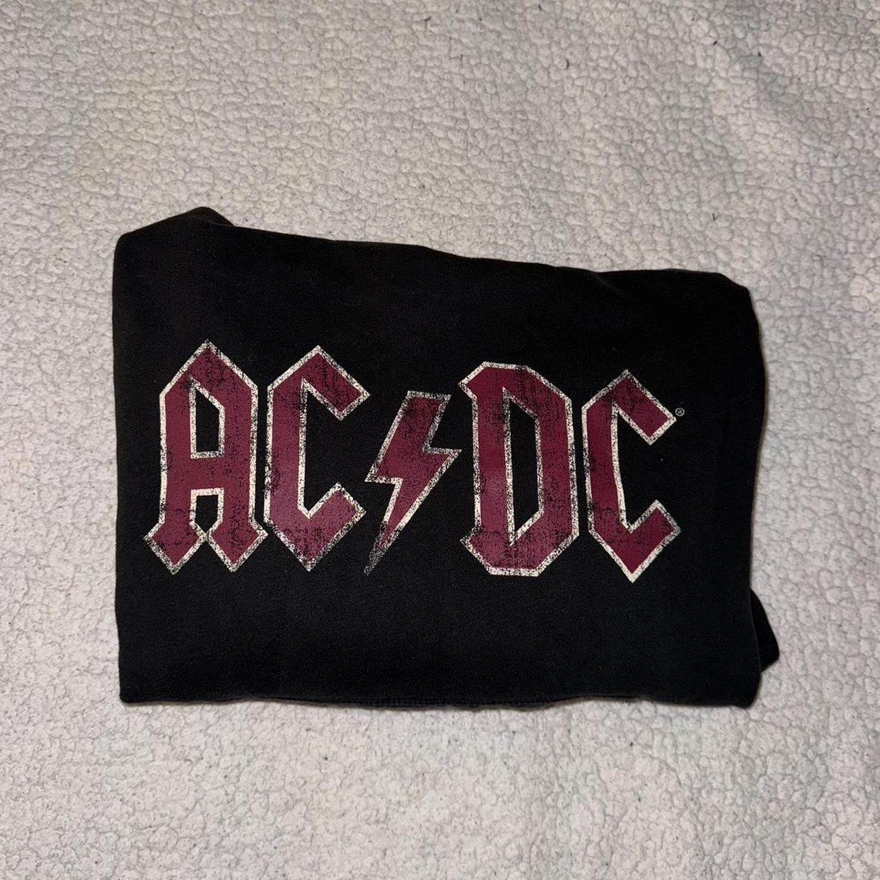 ACDC black and red hoodie #acdc #hoodie #h&m #black... - Depop