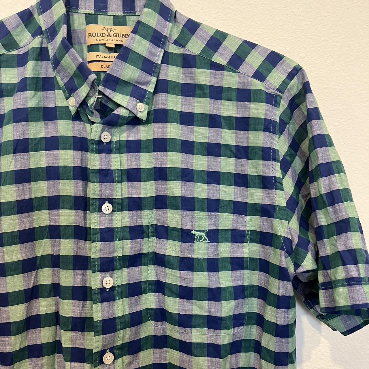 Rodd & Gunn Shirt Men’s Medium Blue Green Check... - Depop