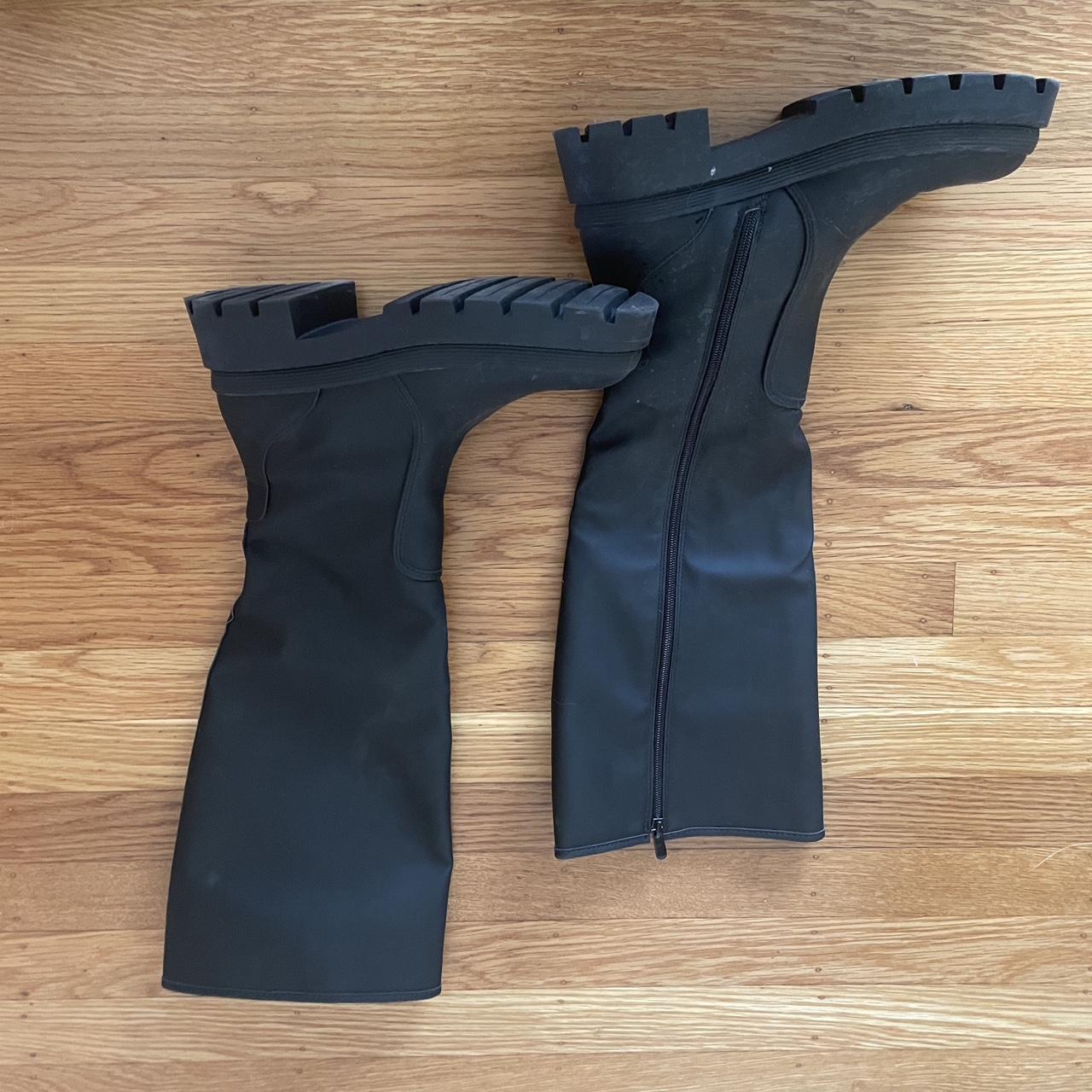 Chunky lug sole knee high boots Women’s size 40 or... - Depop