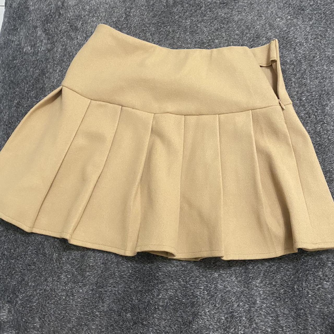 SHEIN Women's Khaki and Gold Skirt | Depop