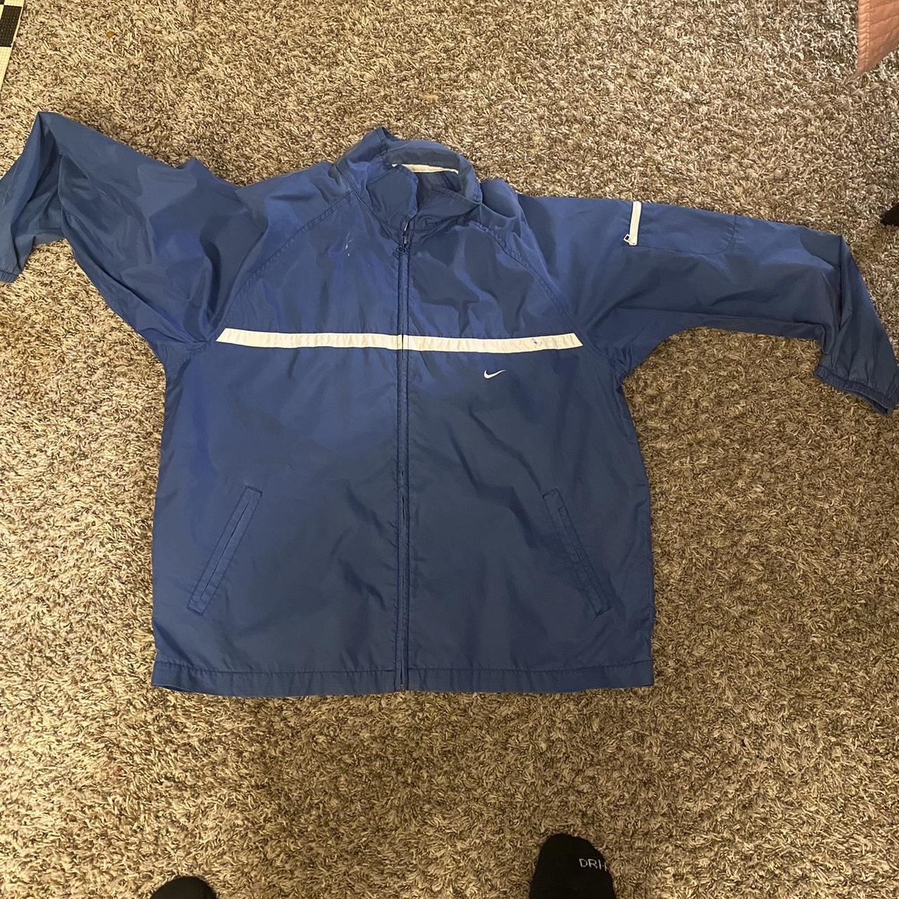 blue nike windbreaker M streetwear Depop