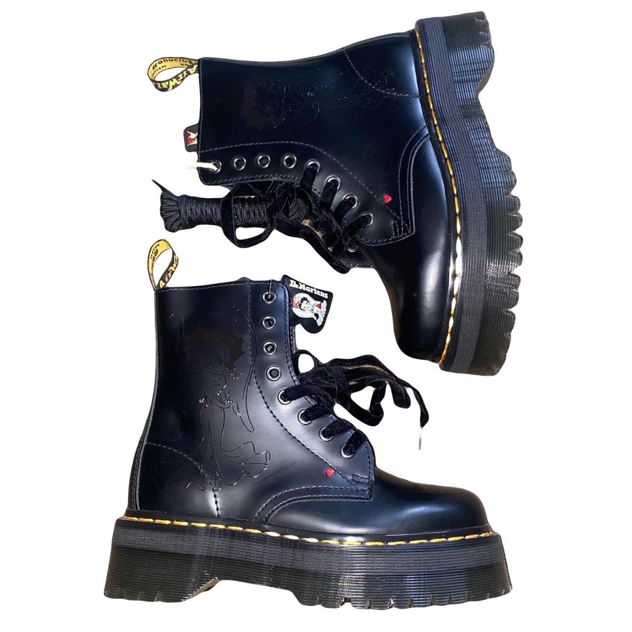 doc martens betty boop collab boots still in the... - Depop