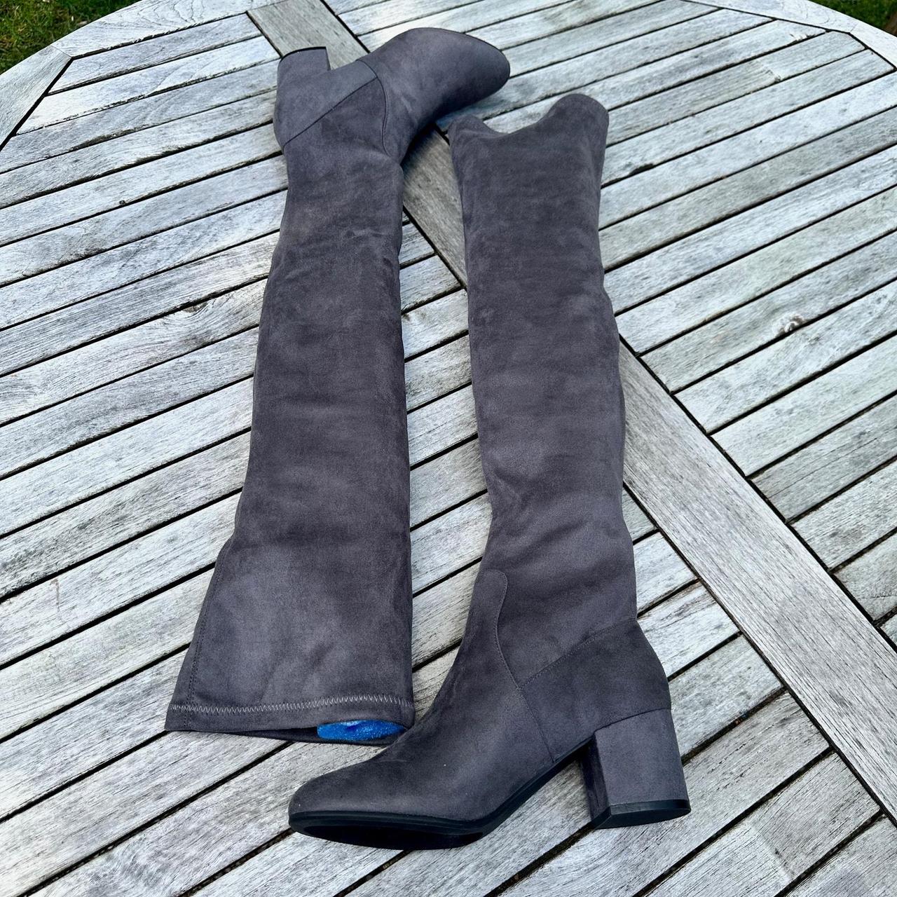 Steve madden gray suede boots on sale