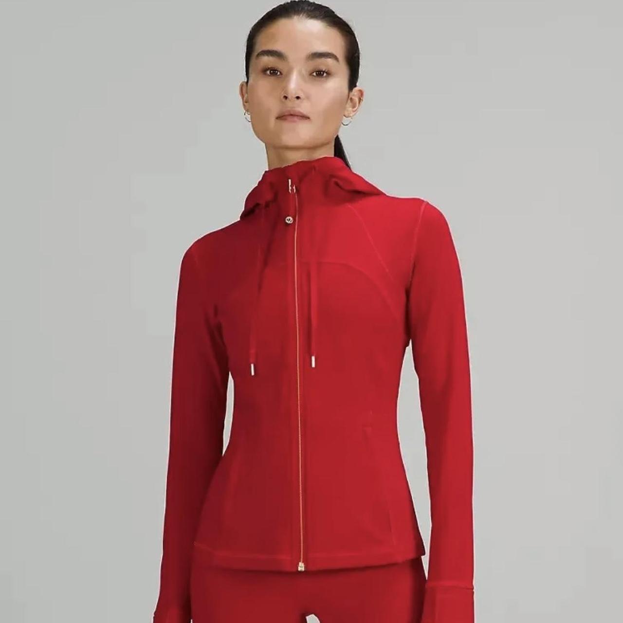 Lululemon red and gold hooded define jacket!! Brand... Depop