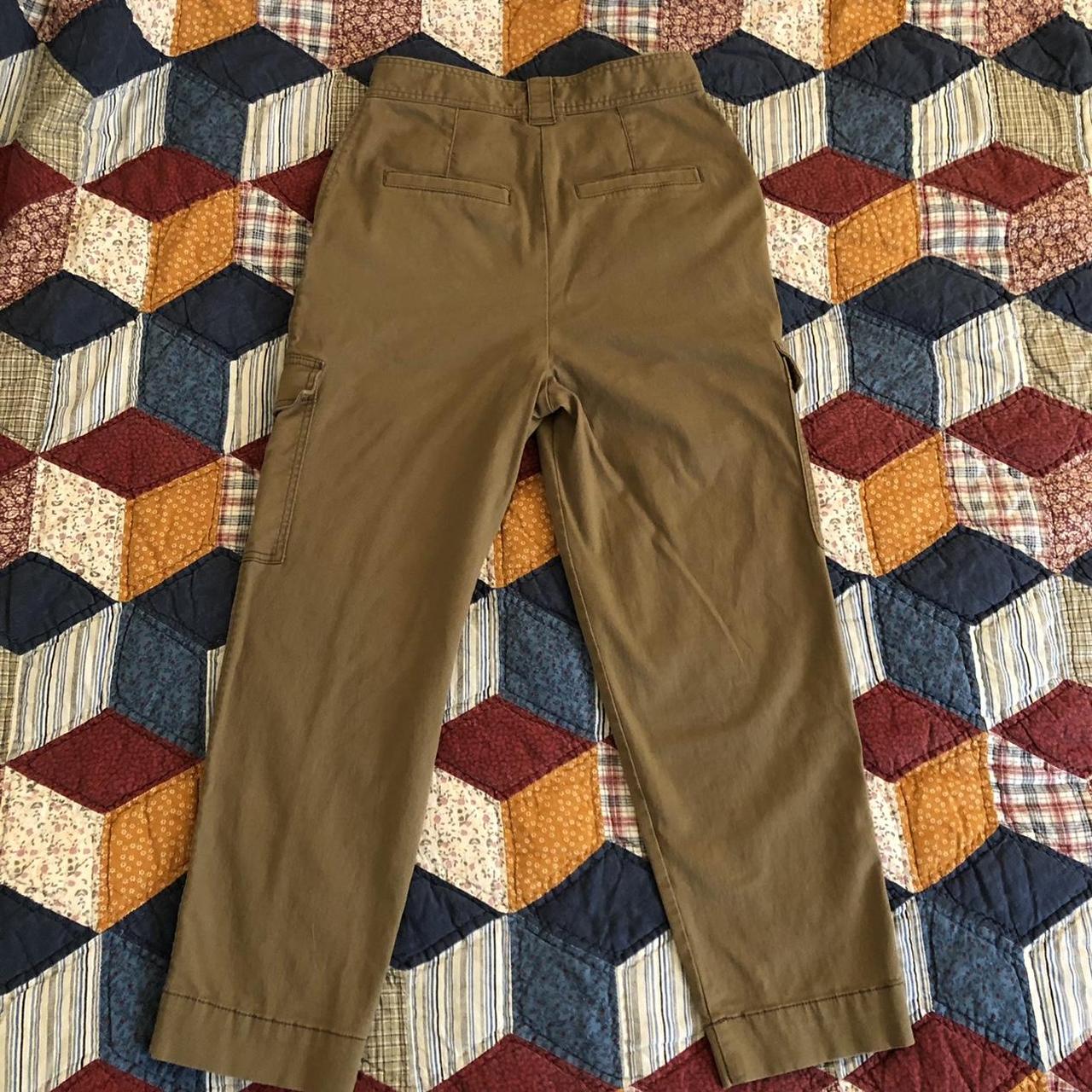 H&M Twill Cargo trousers in Khaki. Size UK14, new - Depop