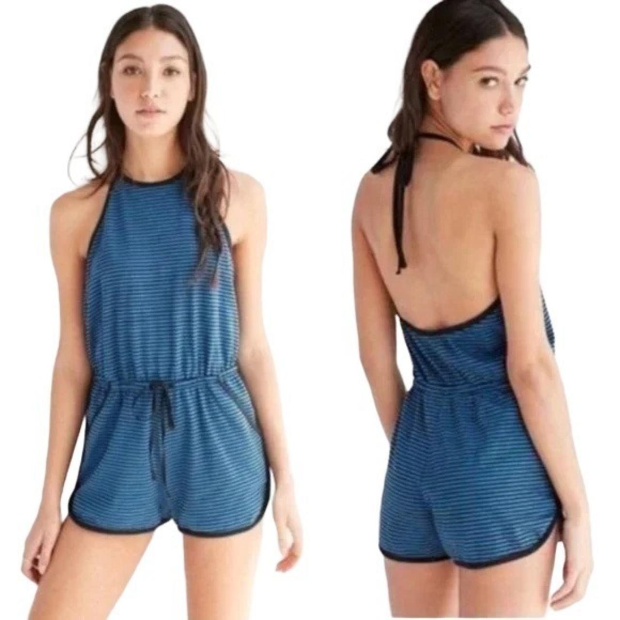 BDG Women's Blue Playsuit-romper | Depop