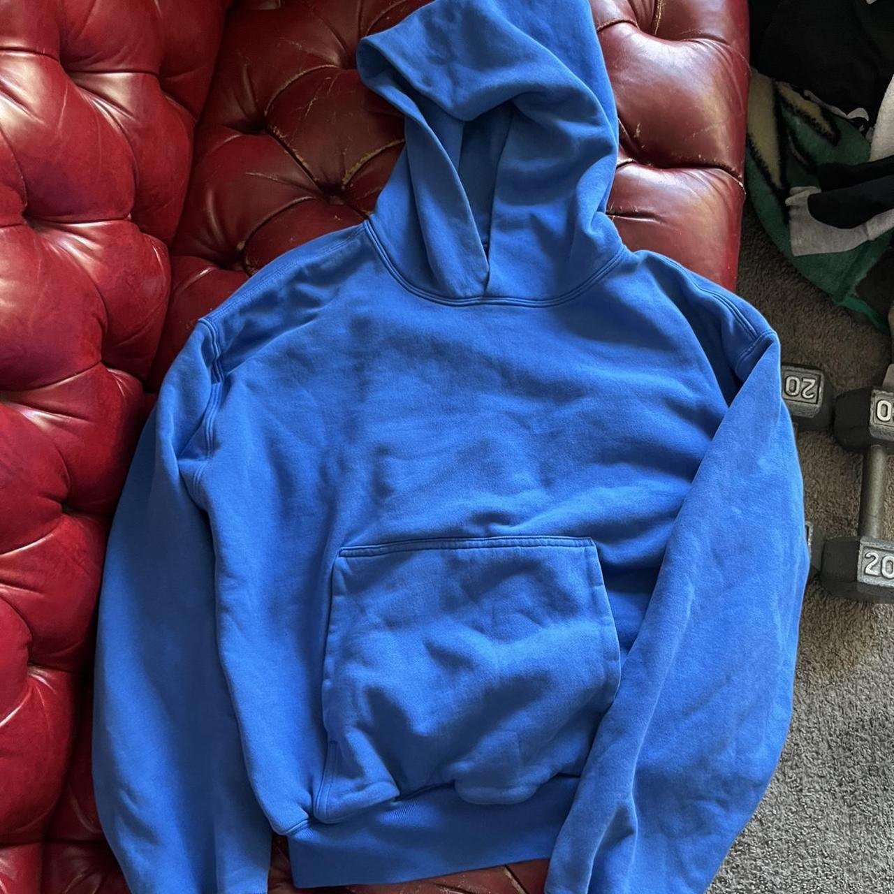 Yeezy Men's Blue Hoodie | Depop