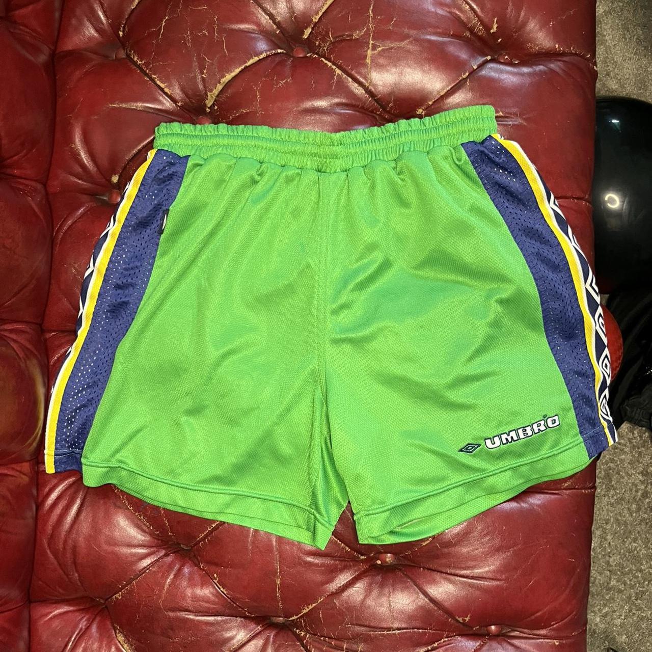 Green umbro hot sale shorts