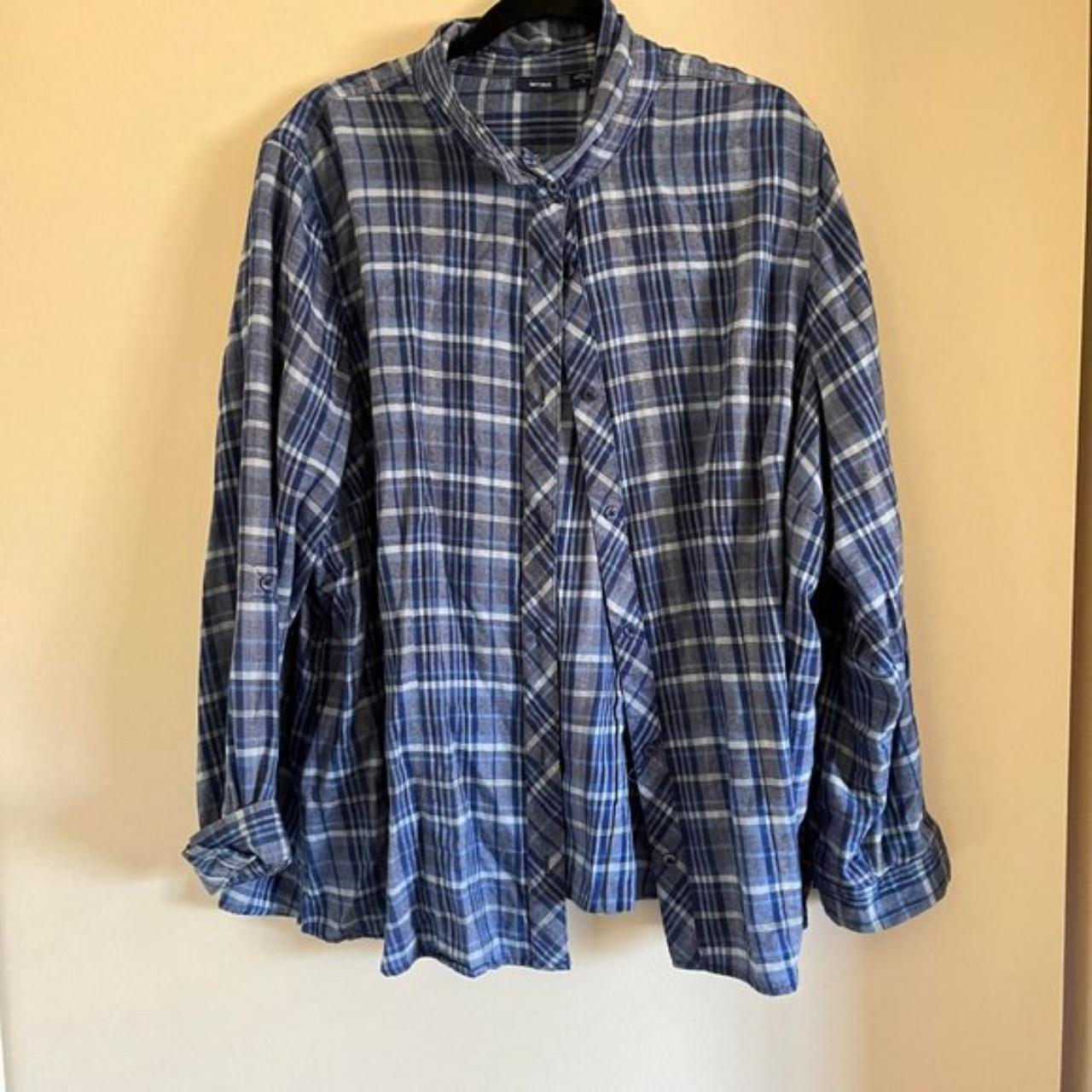 Womens Plaid Top Basic Editions Size 3X - Depop