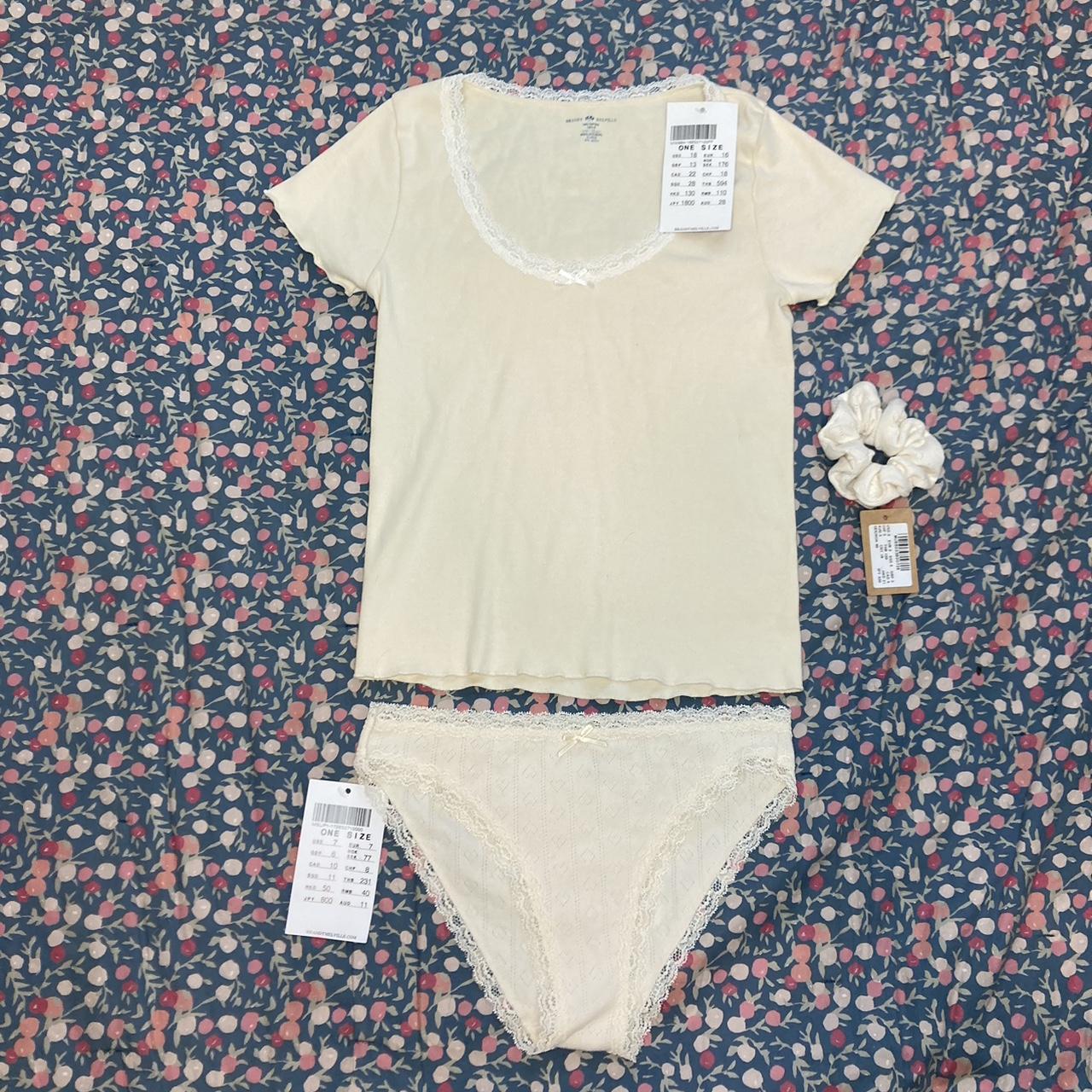 Brandy Melville sleep set Comes with hearts... Depop