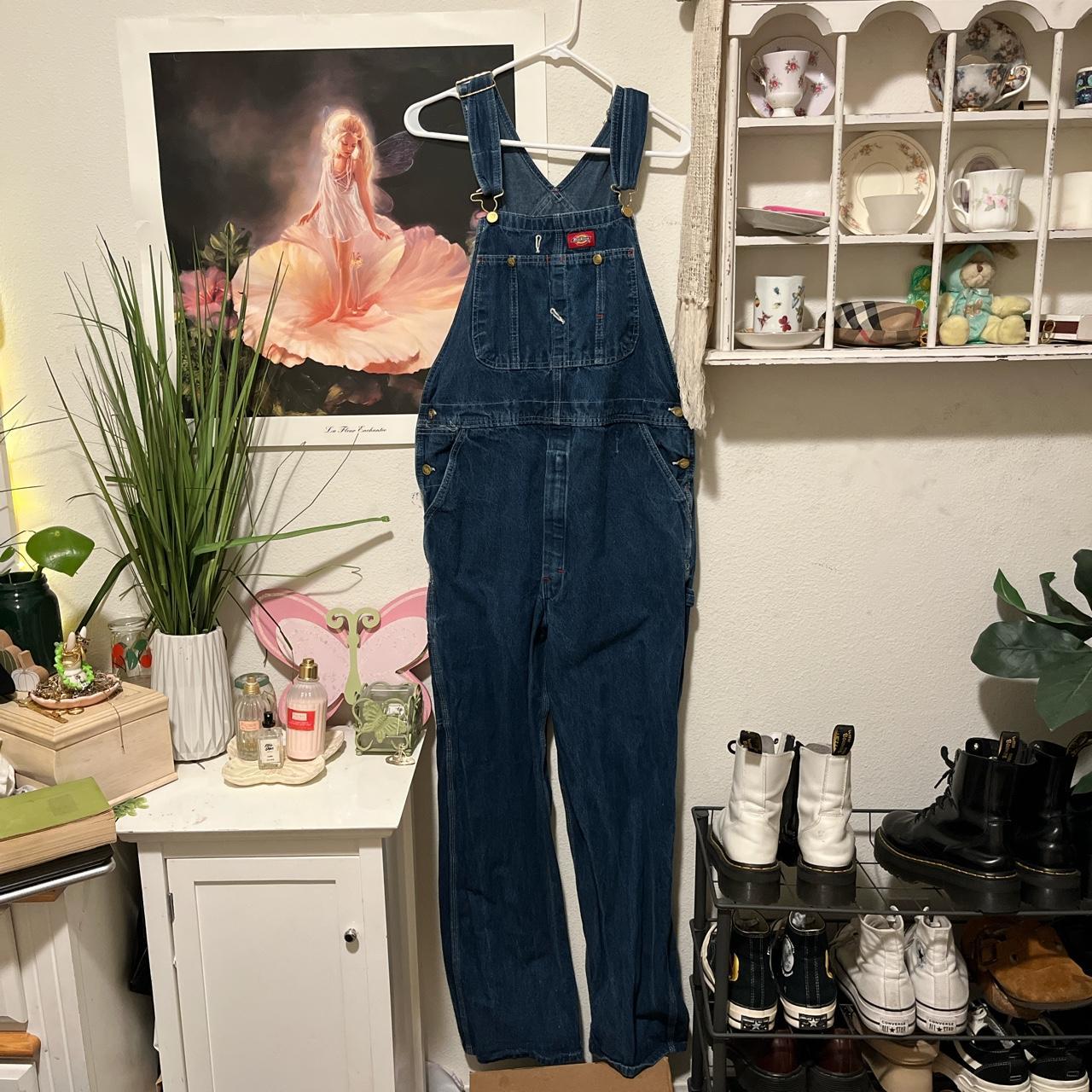 Dickies jean Navy Overalls In good condition,... Depop